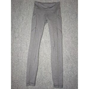 Lululemon Speed Tight V Women's Gray Low Rise Athletic Yoga Leggings Size 2